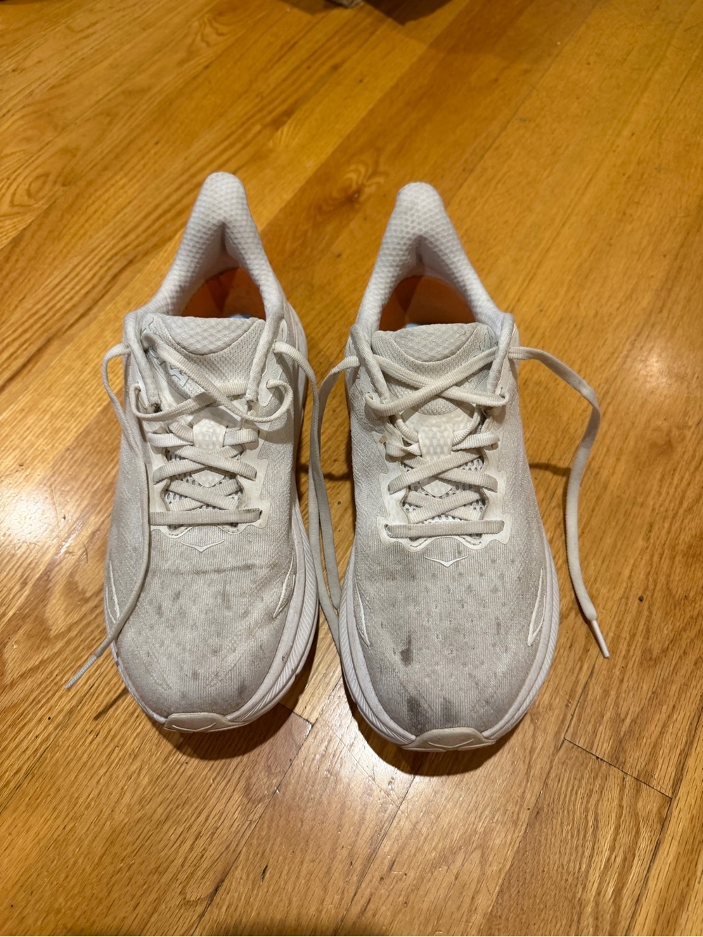 Hoka White Athletic Running Shoes